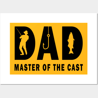 Dad Master Of The Cast Funny Dad Fishing Posters and Art